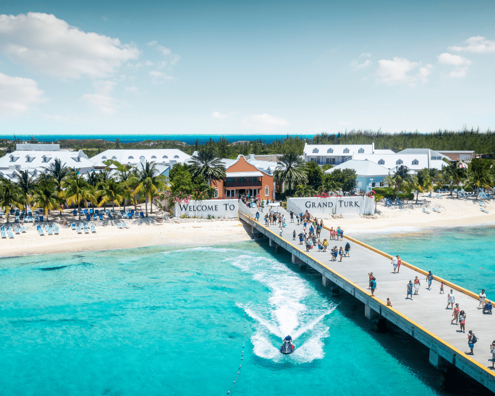 a photo of the island entrance of grand Turk.