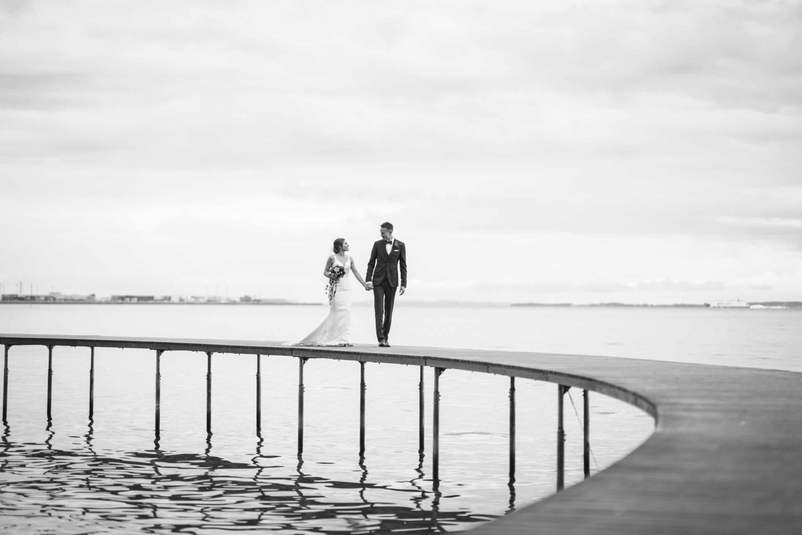 Destination-Wedding-Couple-Boardwalk-Ocean